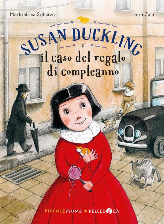 Copertina con disegno di una bambina in primo piano vestina di rossa e sullo sfondo una città